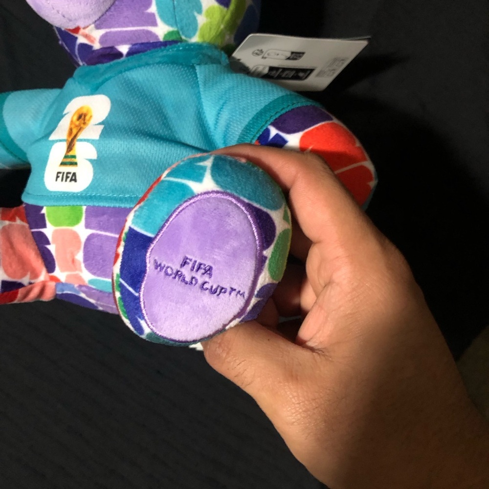 FIFA World Cup 2026 10-Inch Colorful Bear Plush - Official 2026 World Cup Rare - Picture 3 of 6
